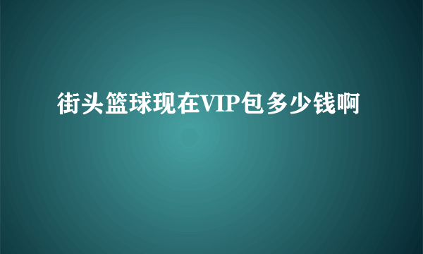 街头篮球现在VIP包多少钱啊