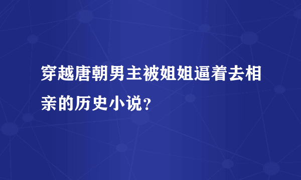 穿越唐朝男主被姐姐逼着去相亲的历史小说？