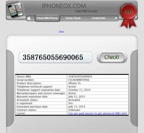 如何用IMEI码找回我的iphone IMEI：013136003842504