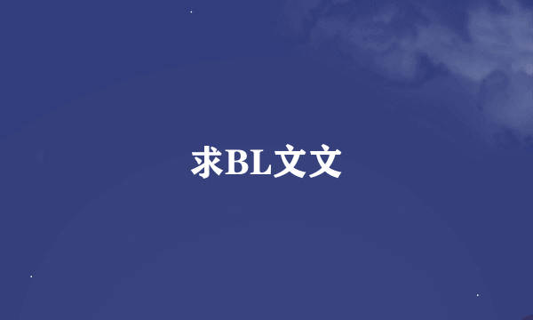 求BL文文