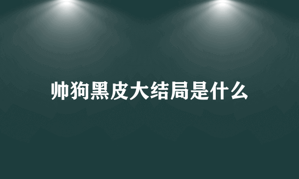 帅狗黑皮大结局是什么