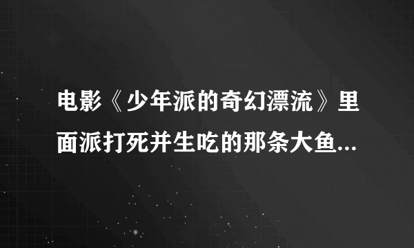 电影《少年派的奇幻漂流》里面派打死并生吃的那条大鱼是什么鱼？-