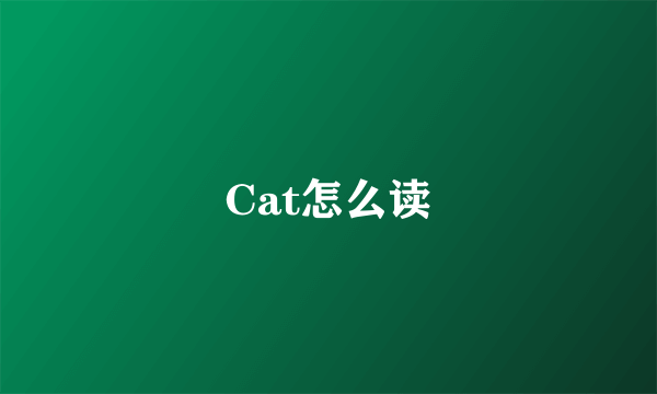 Cat怎么读