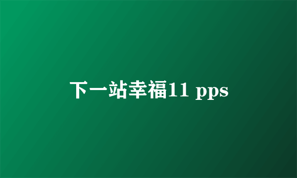 下一站幸福11 pps