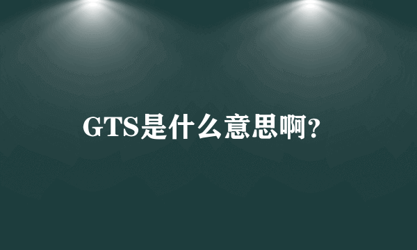 GTS是什么意思啊？