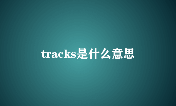 tracks是什么意思