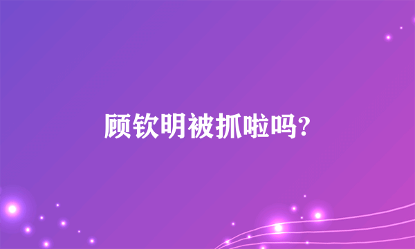 顾钦明被抓啦吗?