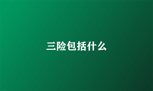 三险包括什么