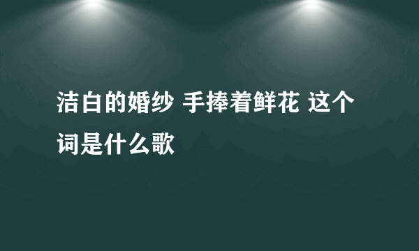 洁白的婚纱 手捧着鲜花 这个词是什么歌