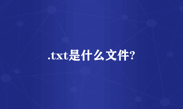 .txt是什么文件?