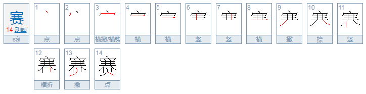 赛的读音是什么？