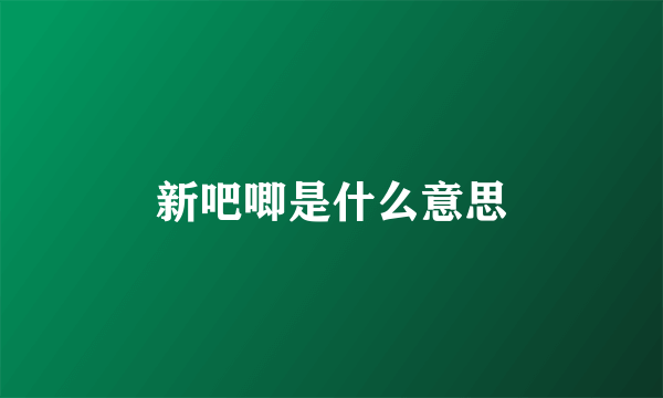 新吧唧是什么意思