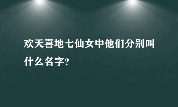 欢天喜地七仙女中他们分别叫什么名字？