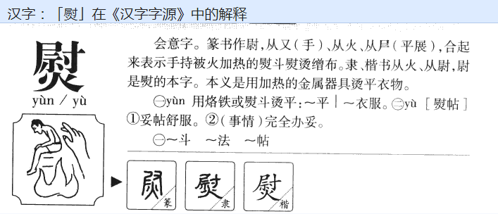 熨这个字怎么读