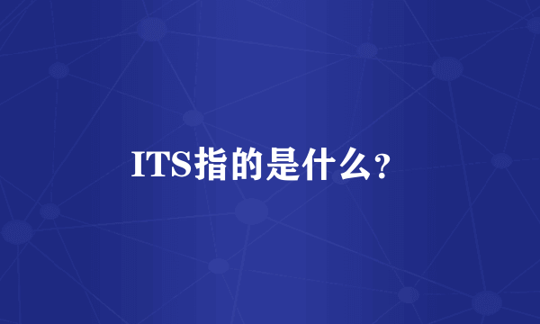 ITS指的是什么？