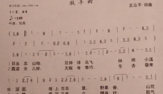 适合笛子初学者的曲谱