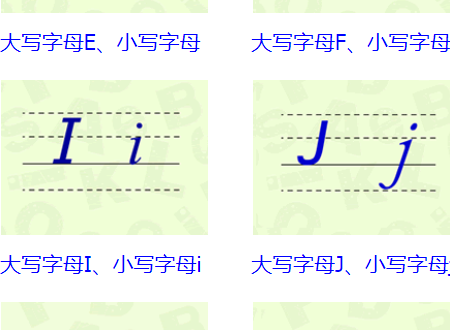 26个字母大小写正规写法是什么？