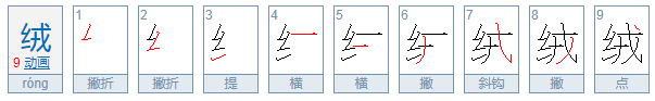 绒毛的绒的组词