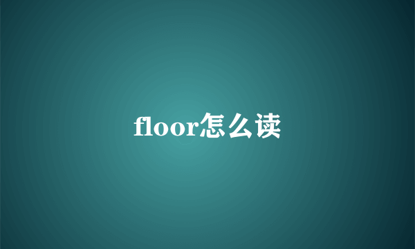 floor怎么读