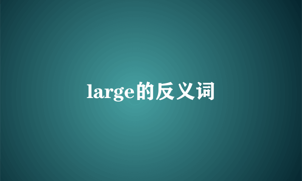 large的反义词