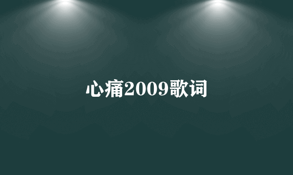 心痛2009歌词