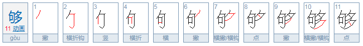 够的部首是什么意思