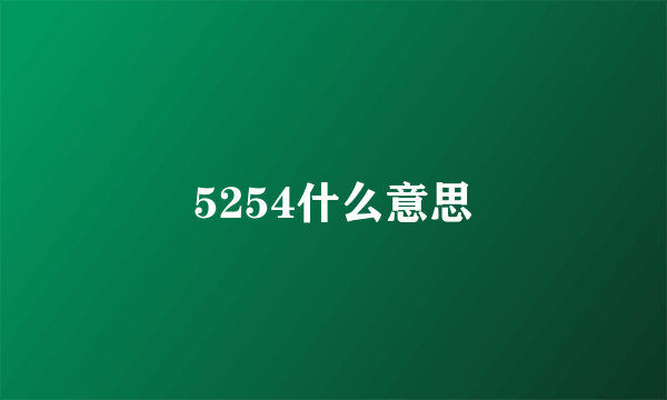 5254什么意思