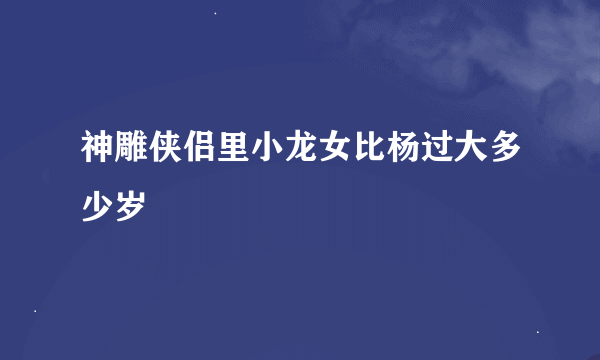 神雕侠侣里小龙女比杨过大多少岁