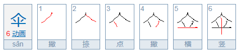 伞的拼音