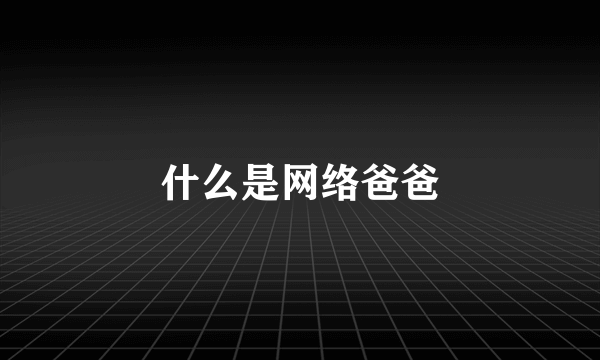 什么是网络爸爸