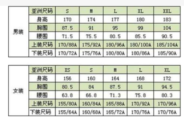 XL裤子标准尺码是多少?