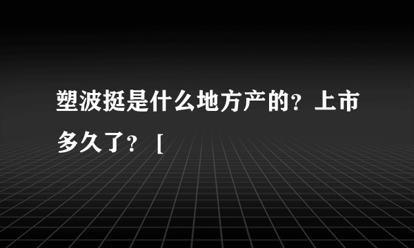 塑波挺是什么地方产的？上市多久了？ [