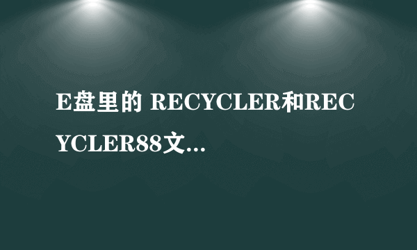 E盘里的 RECYCLER和RECYCLER88文件夹，删不掉。怎么办？