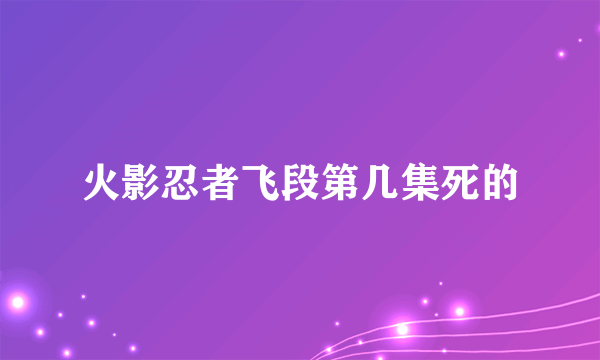 火影忍者飞段第几集死的