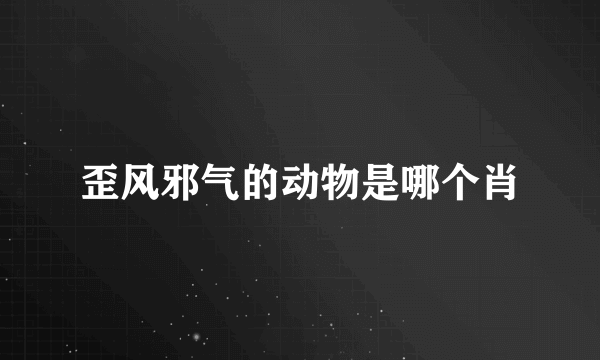 歪风邪气的动物是哪个肖