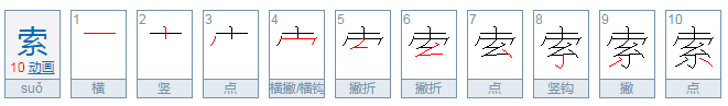 索的拼音和组词