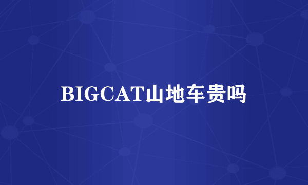 BIGCAT山地车贵吗