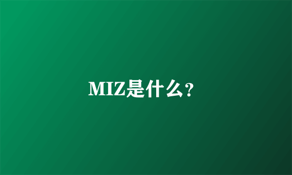 MIZ是什么？