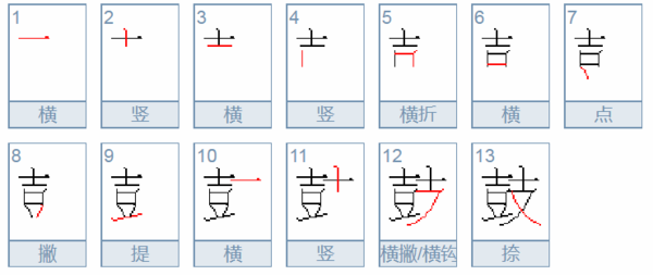 鼓的部首是什么