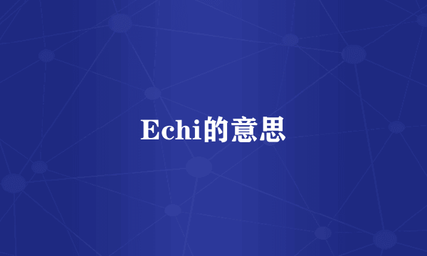 Echi的意思