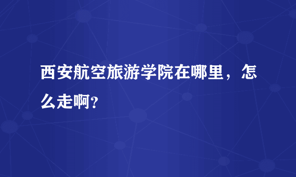 西安航空旅游学院在哪里，怎么走啊？