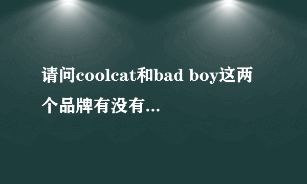 请问coolcat和bad boy这两个品牌有没有官网啊？