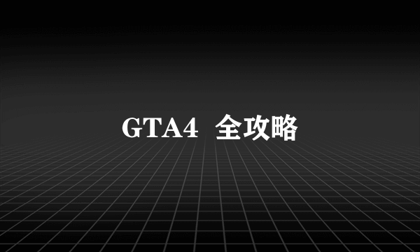 GTA4  全攻略