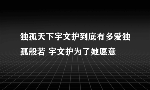 独孤天下宇文护到底有多爱独孤般若 宇文护为了她愿意