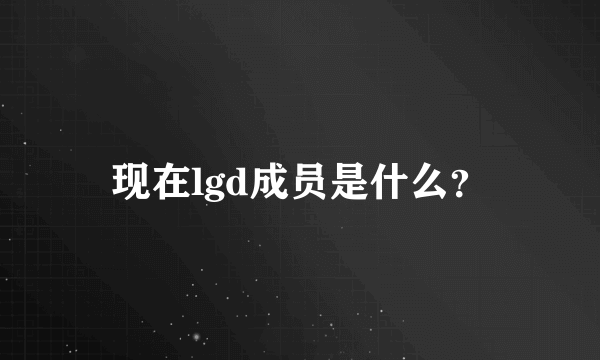 现在lgd成员是什么？