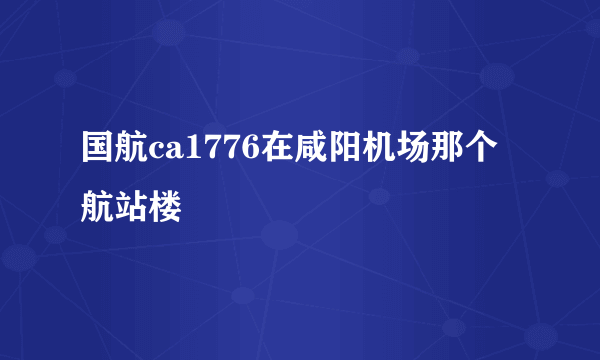 国航ca1776在咸阳机场那个航站楼