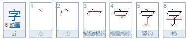 字的笔顺