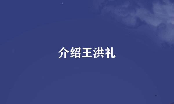 介绍王洪礼