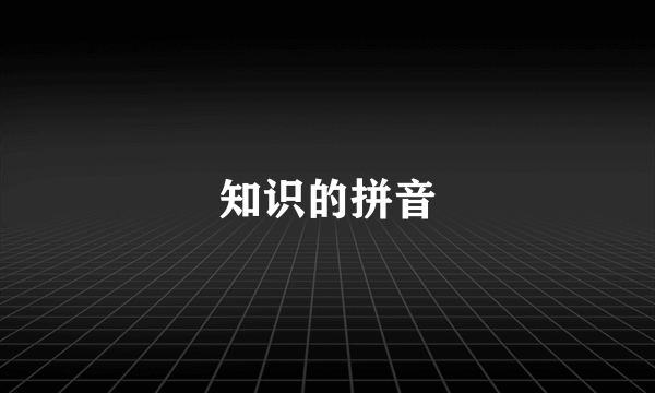 知识的拼音