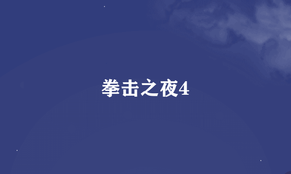 拳击之夜4